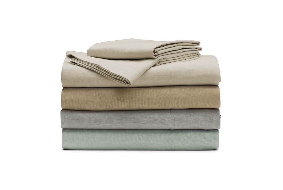 Linen Blend Blue Sheet Set